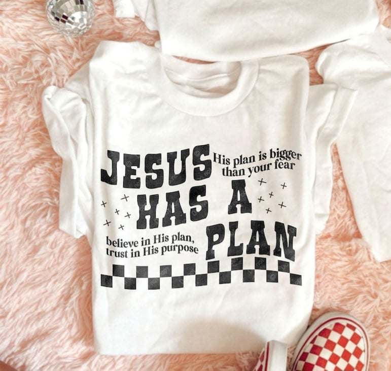 Jesus has a plan BLACK 62186 DTF transfer