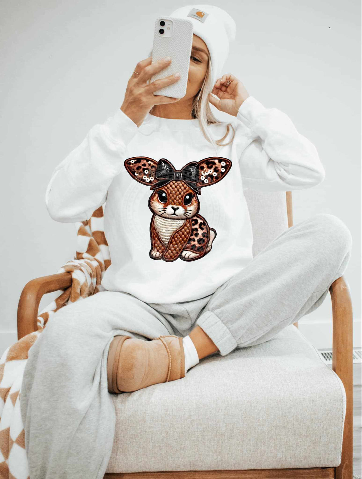 Faux leopard bunny (C’s) 84396 DTF transfer