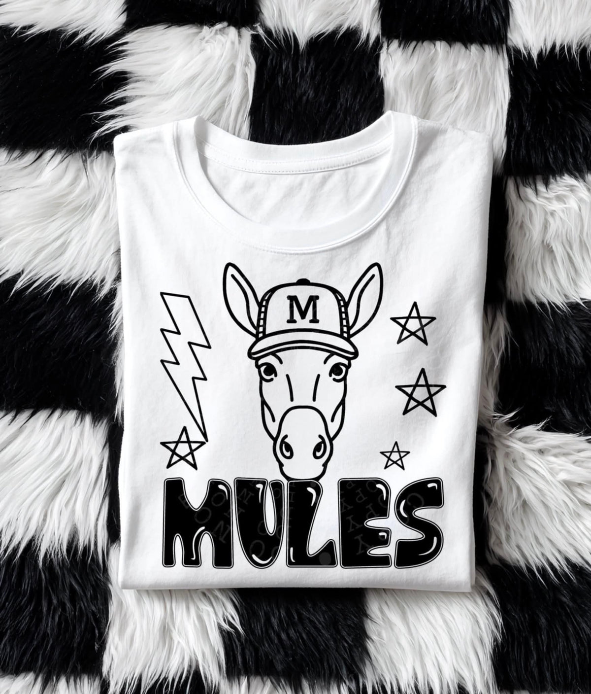 Mules Mascot BLACK (C’s) DTF transfer
