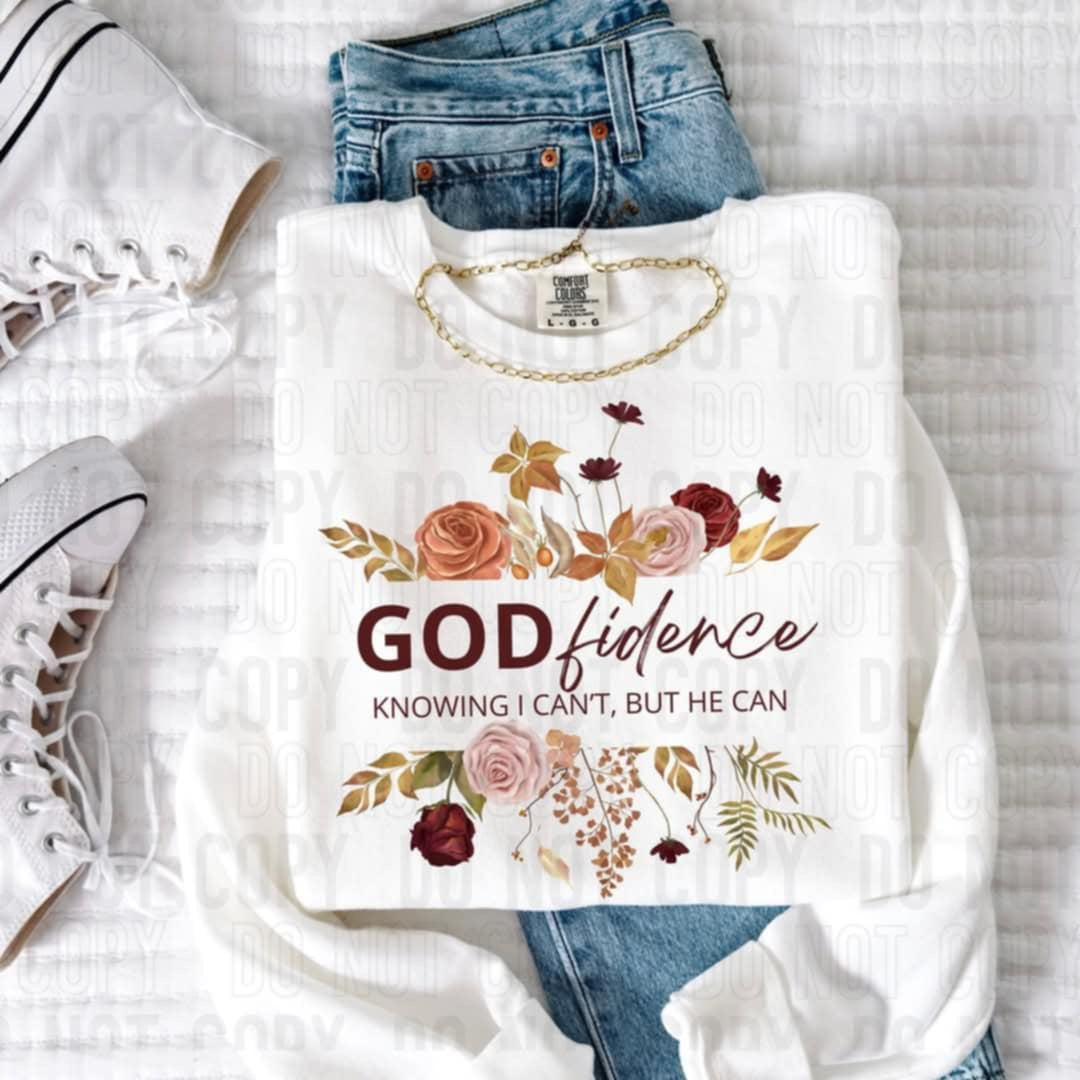 Godfidence know I can’t but he can 97673 DTF transfer