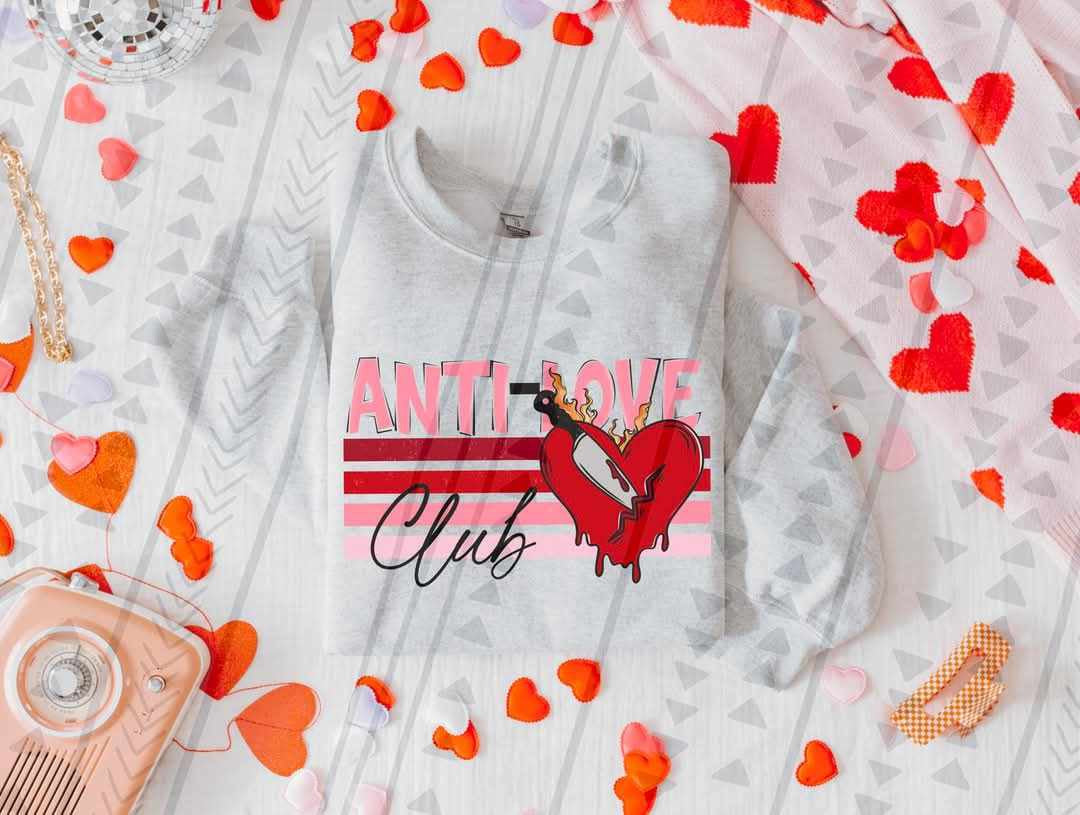 Anti- love club 75837 DTF transfer
