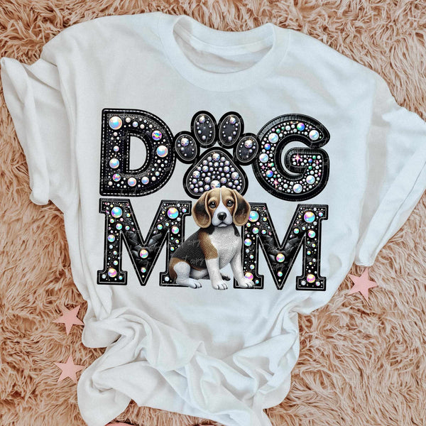 Beagle Dog mom rhinestone 49068 DTF transfer