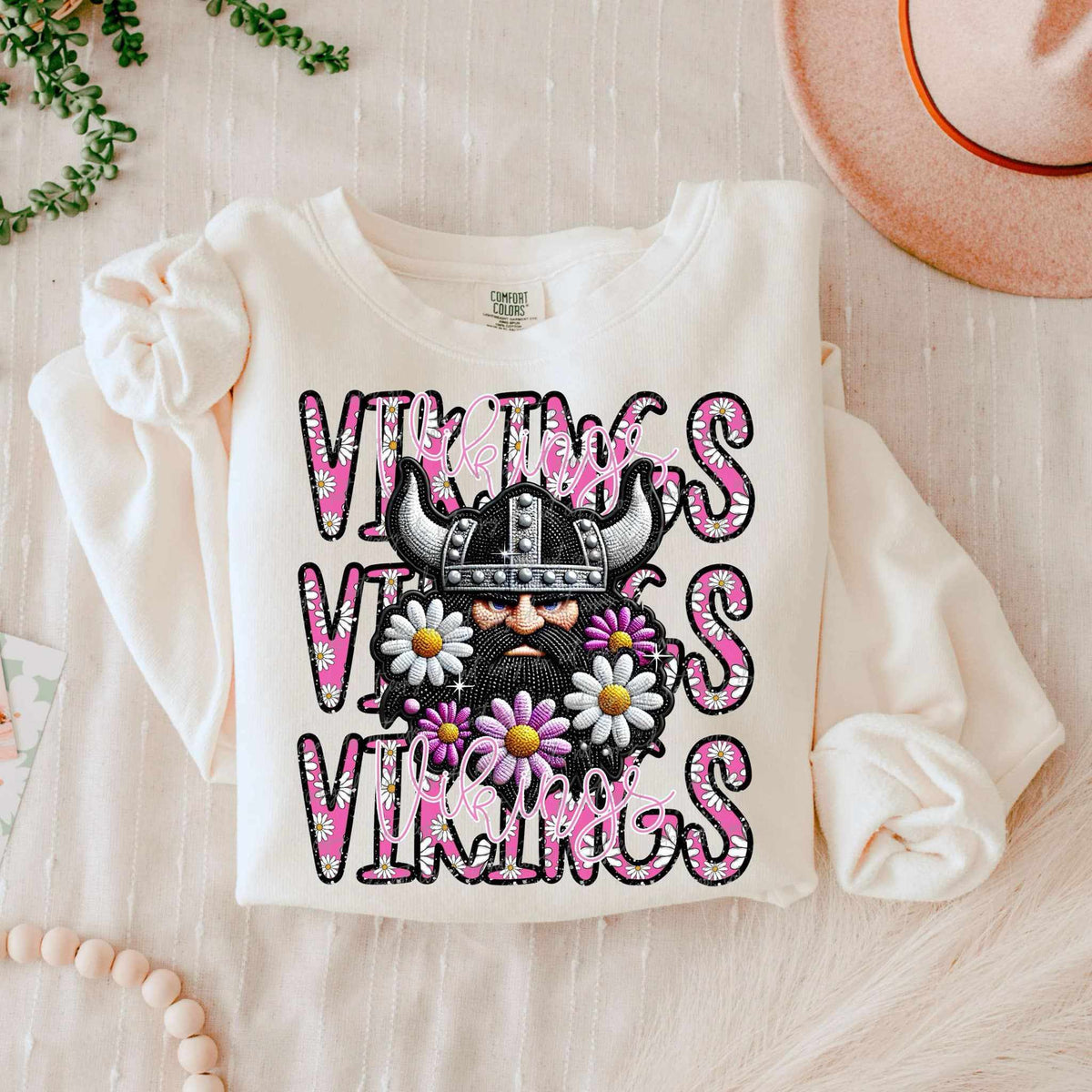 Vikings floral stacked 80671 DTF transfer