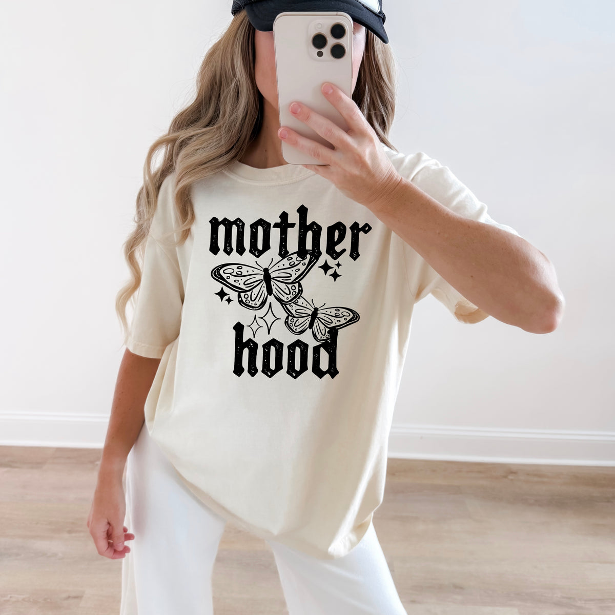 Motherhood with butterflies BLACK (CSC) DTF Transfer