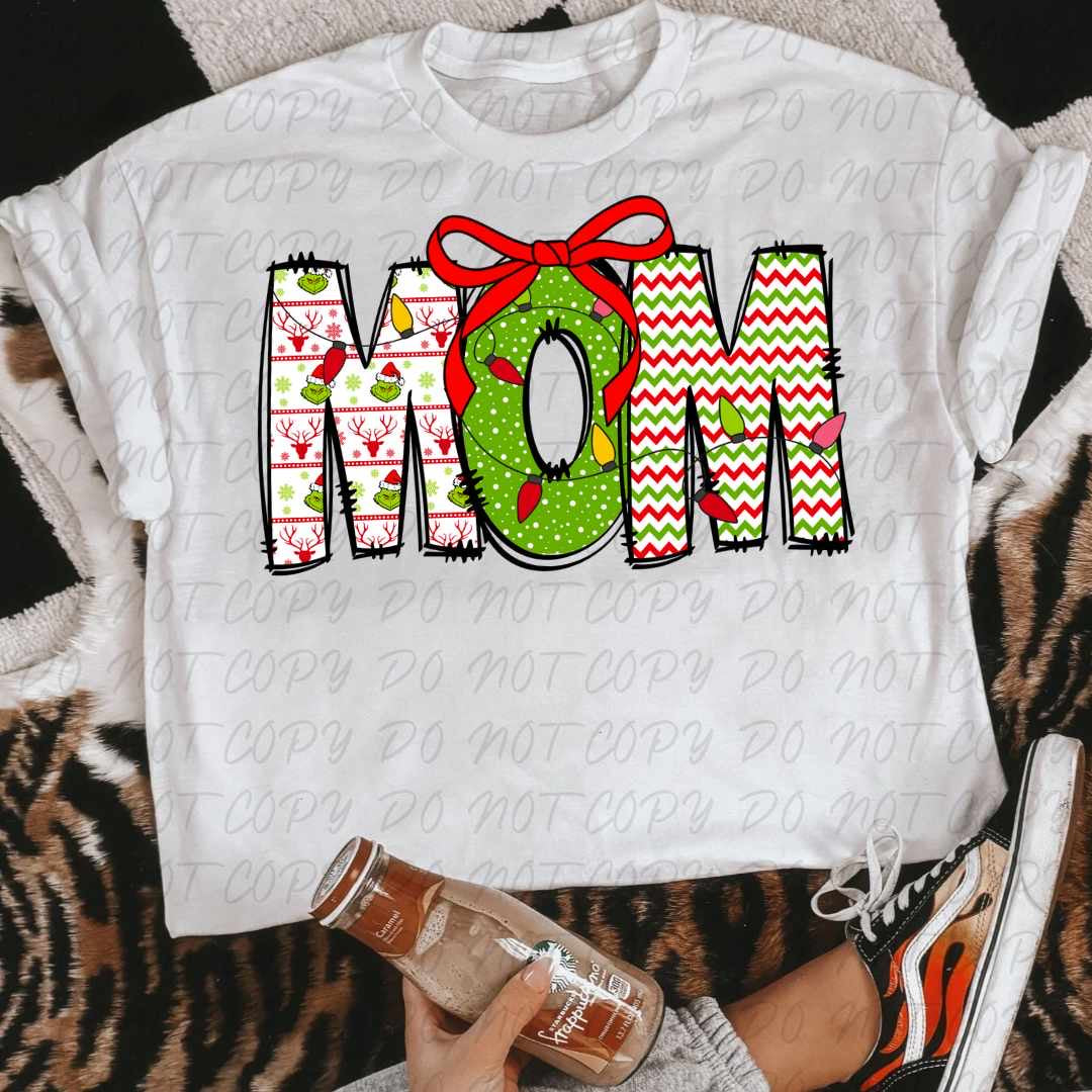 Mom red bow (VINTAGE) 64185 DTF transfer