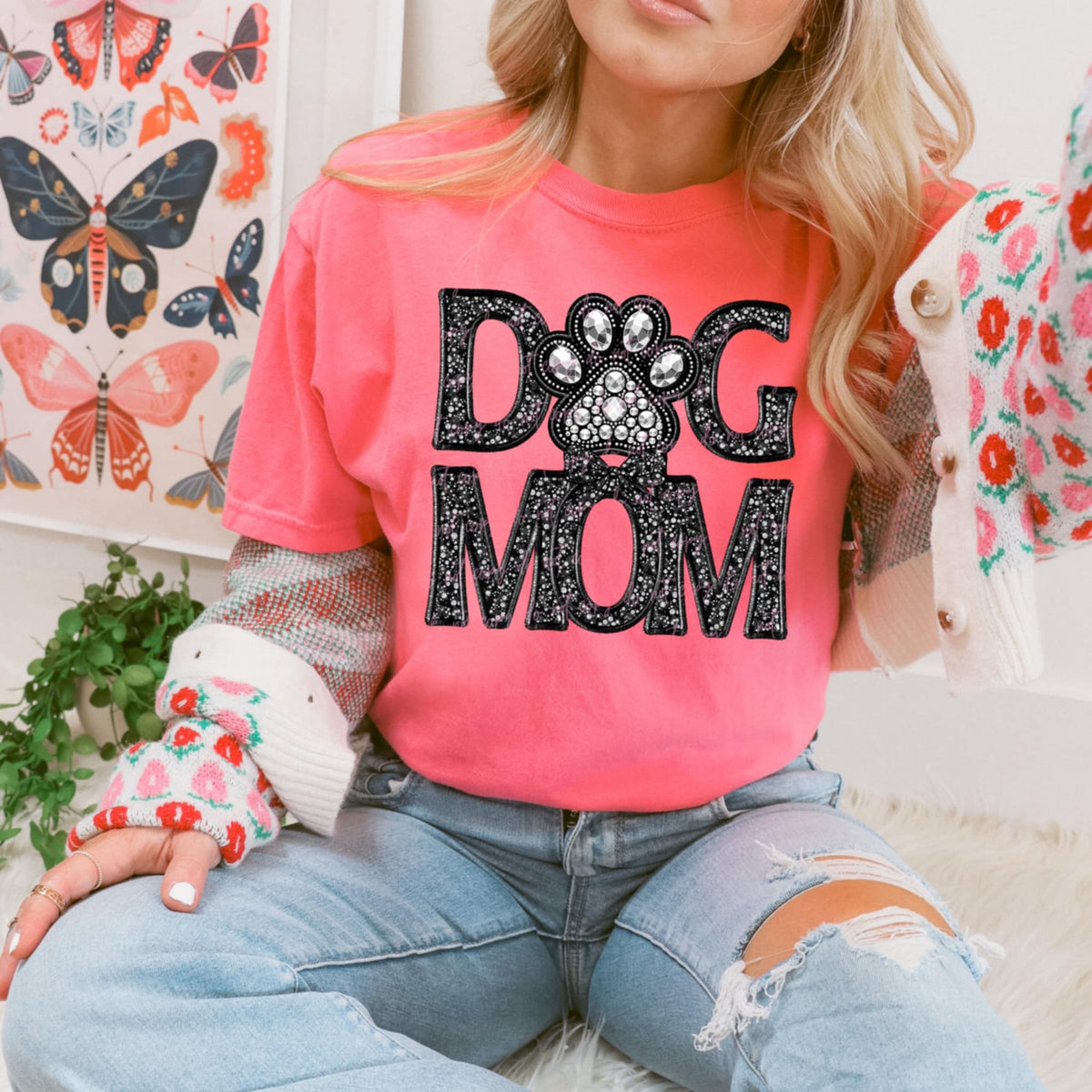 Dog mom silver (VIRGO) 92527 DTF transfer
