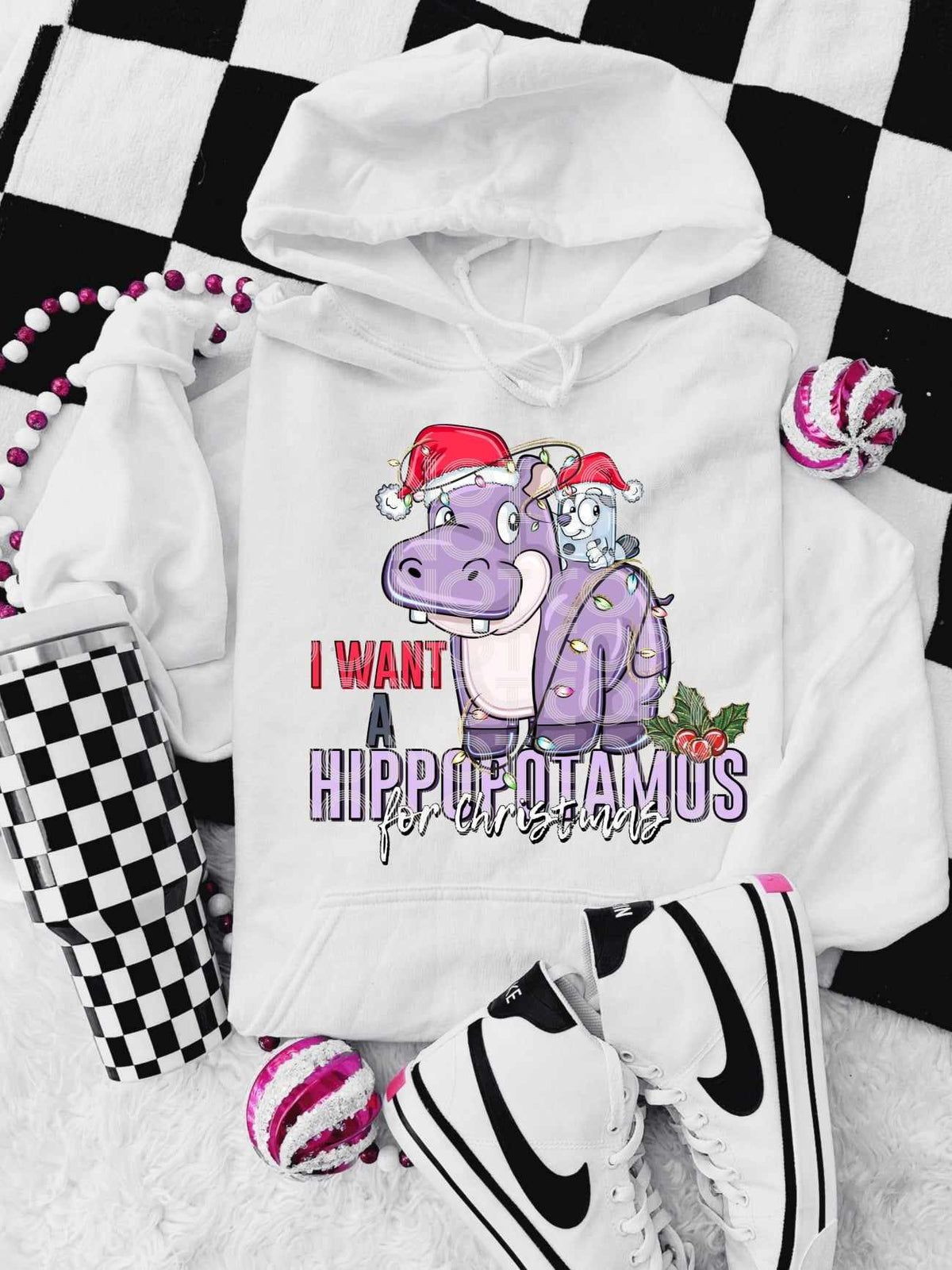 I want a hippopotamus purple (SSD) 67879 DTF transfer