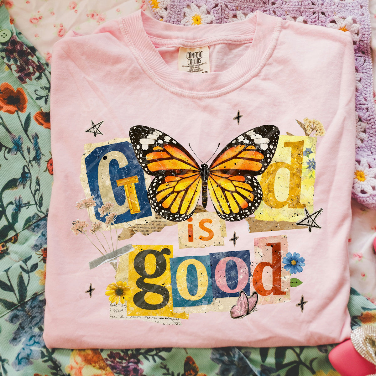 God is good butterfly DTF Transfer