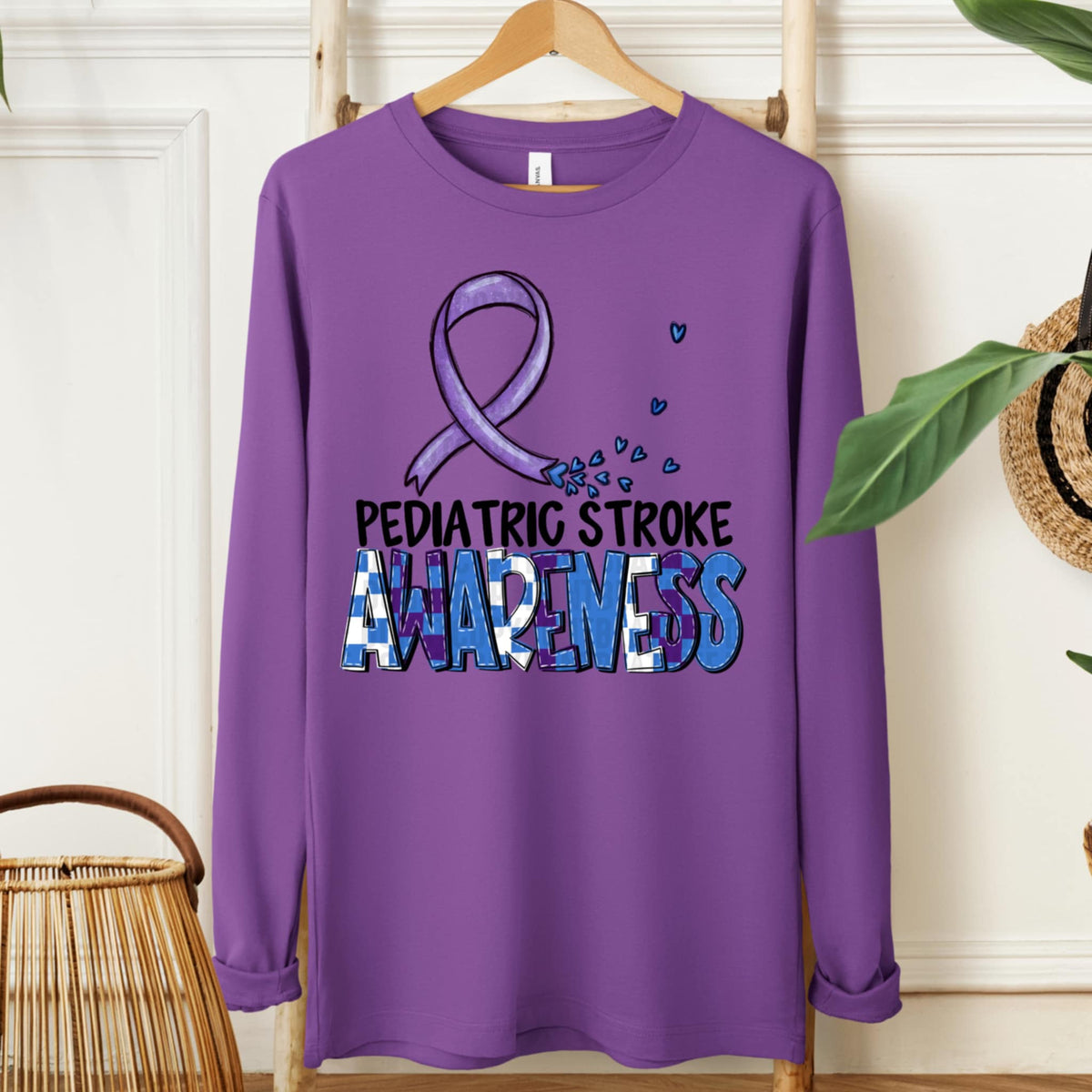 Pediatric stroke awareness ribbon (SDD) 107728 DTF transfer