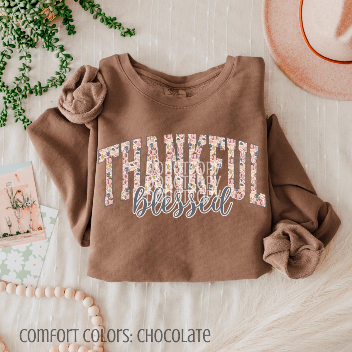 Thankful Blessed pumpkin font (CSG) DTF transfer