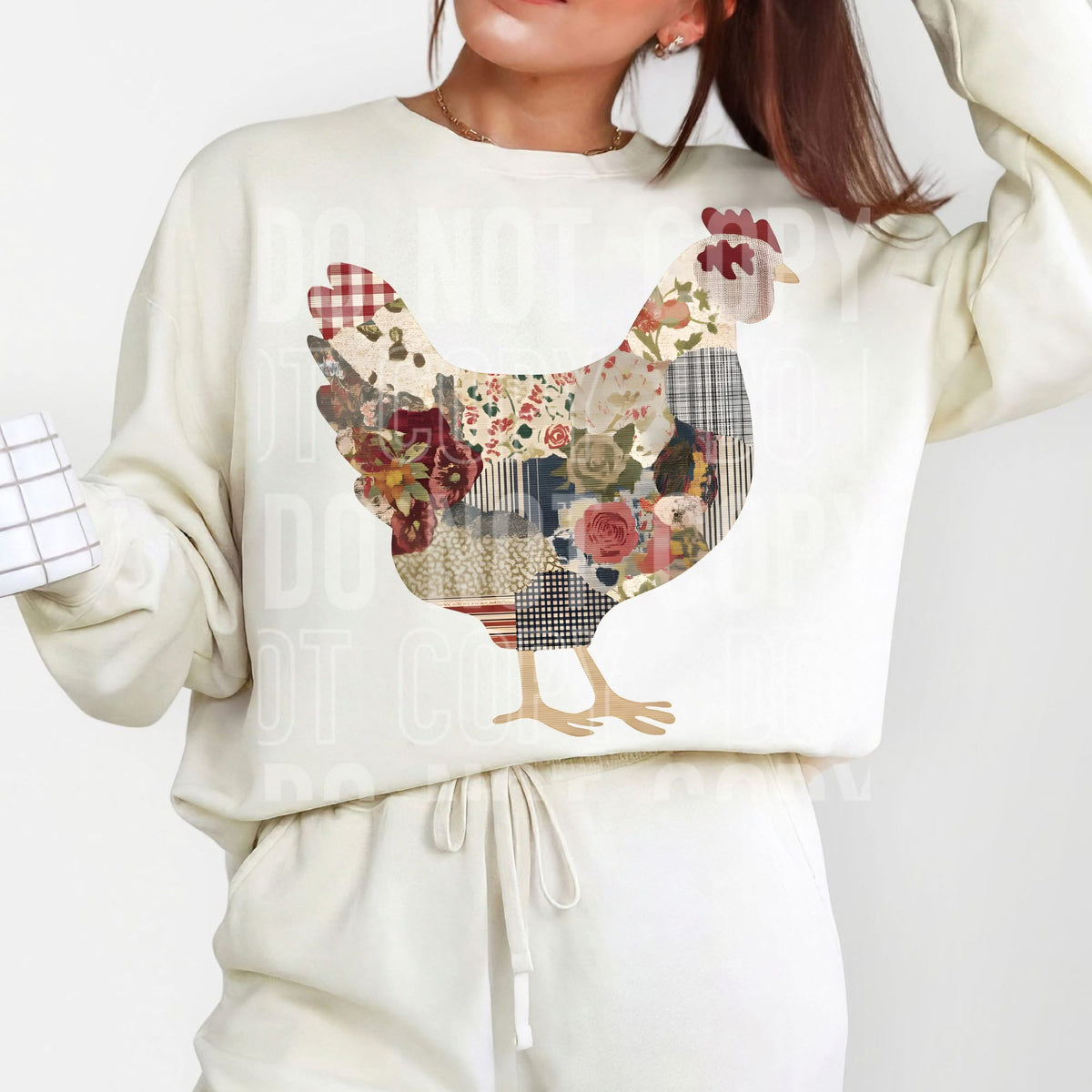 Patchwork Chicken (SBB) DTF transfer