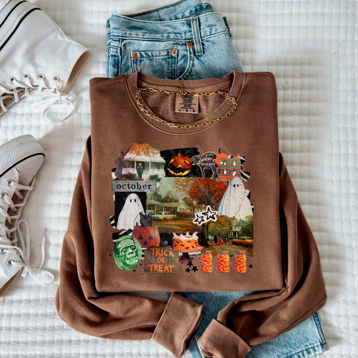 October Collage DISTRESSED 114150 DTF transfer