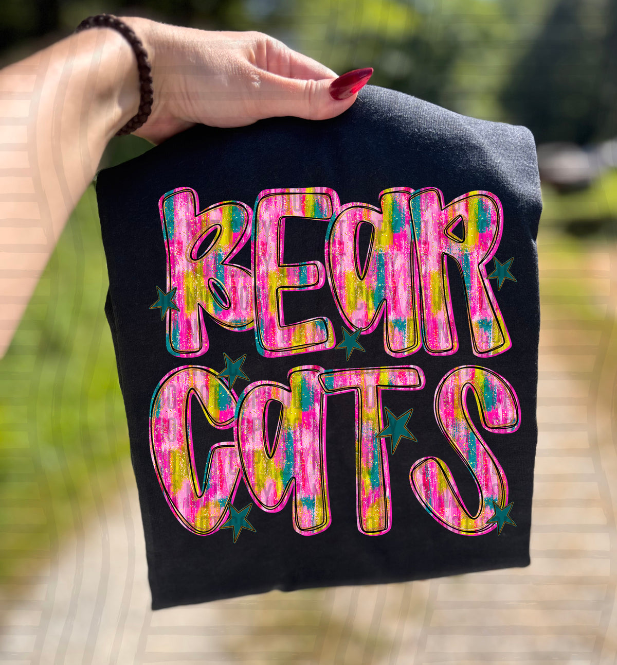 Bearcats Pink Brushstroke (Caplinger) DTF Transfers
