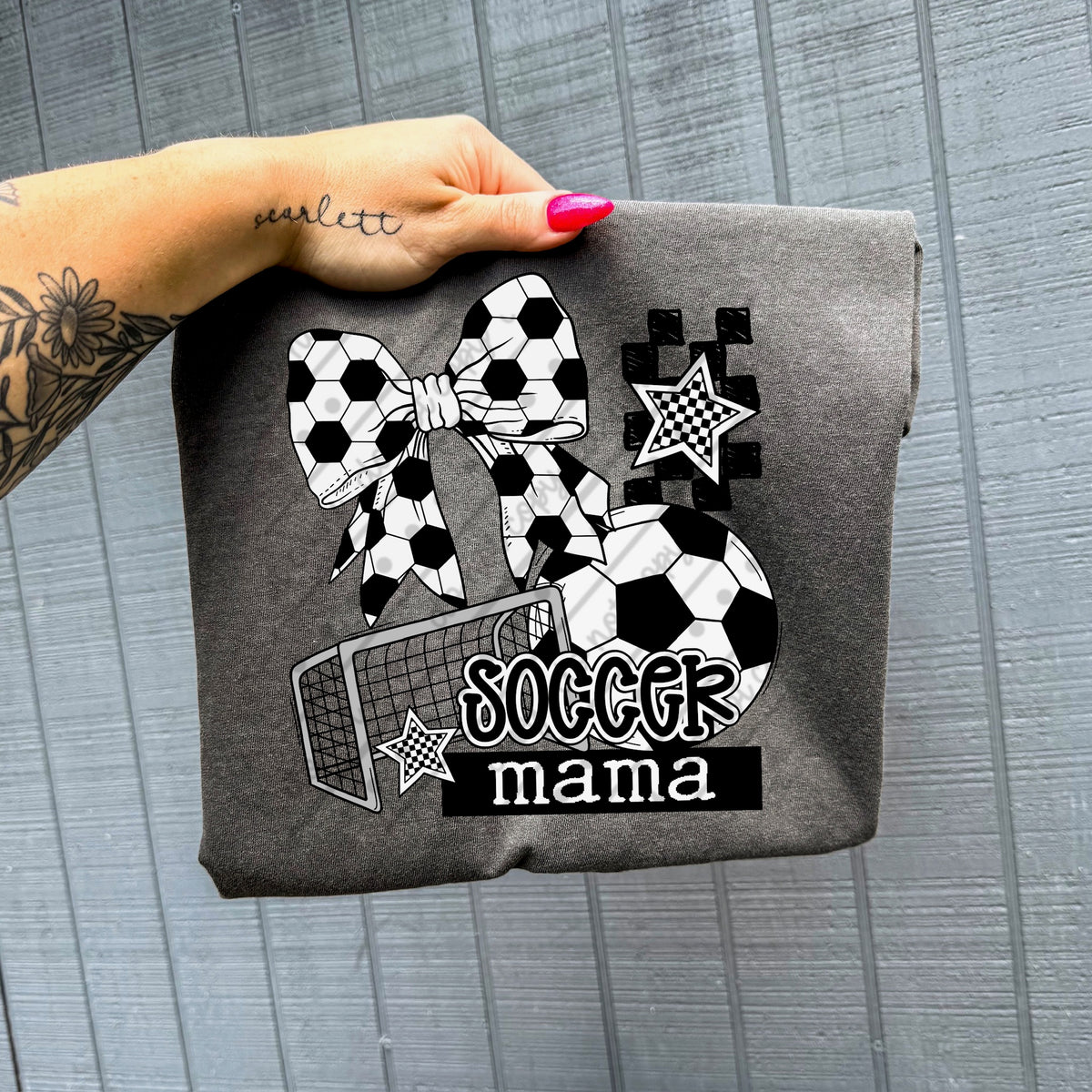Soccer Mama bow ball and net (MZ) DTF Transfer