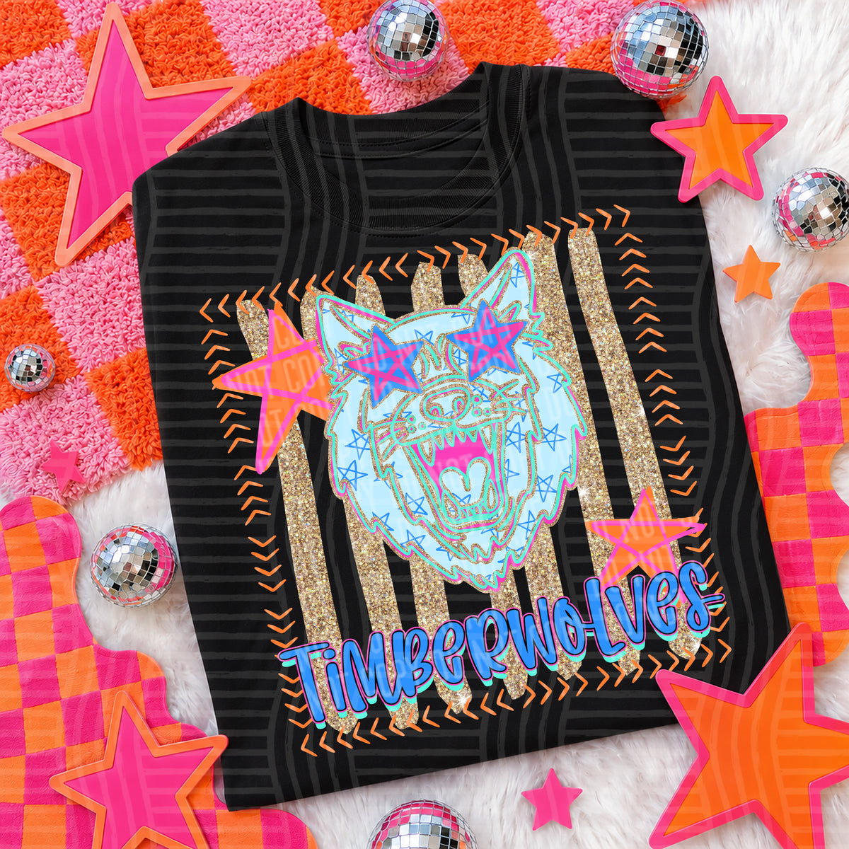 timberwolves candy pop (caplinger) DTF transfer