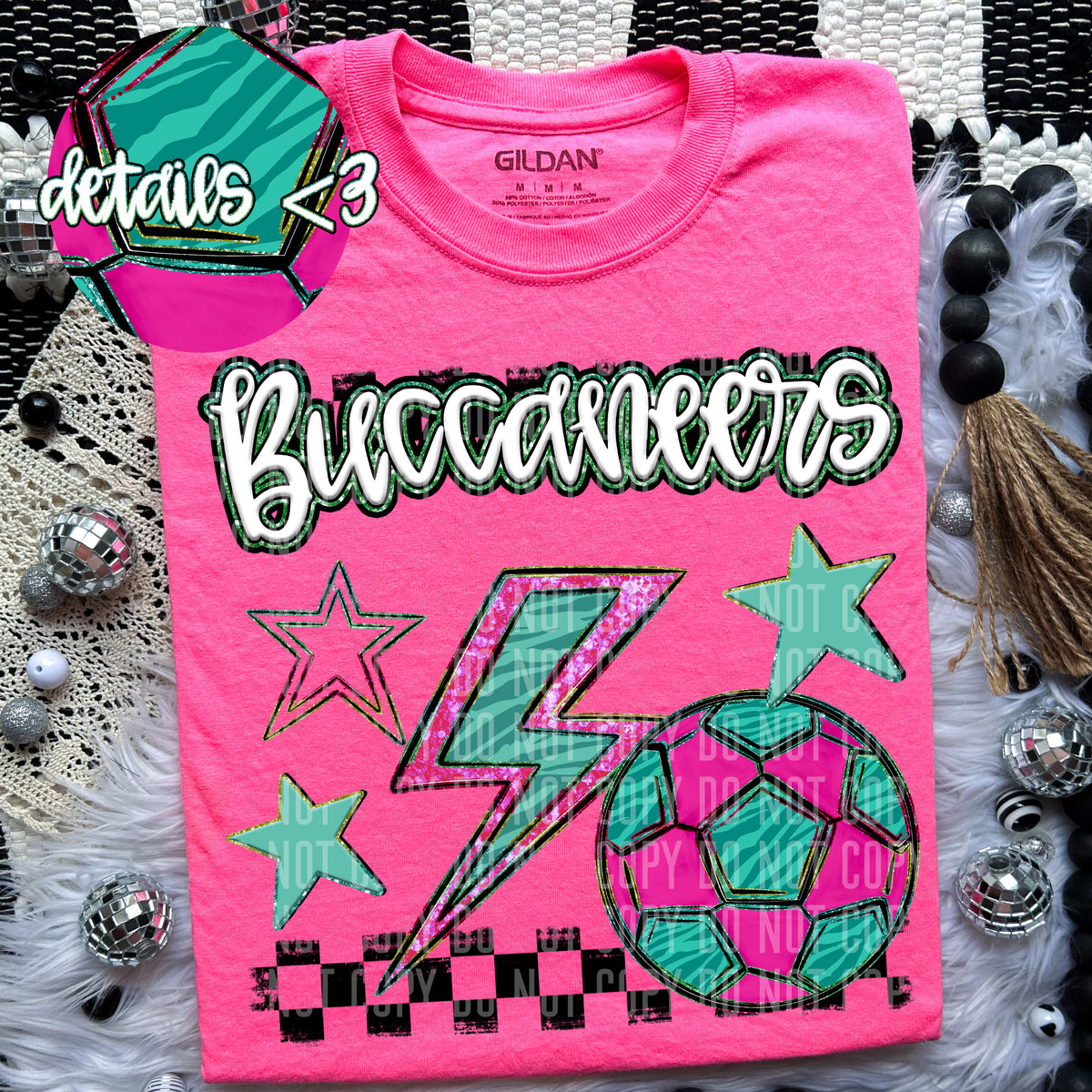 Buccaneers Rainbow Soccer (Caplinger) 97377 DTF transfer