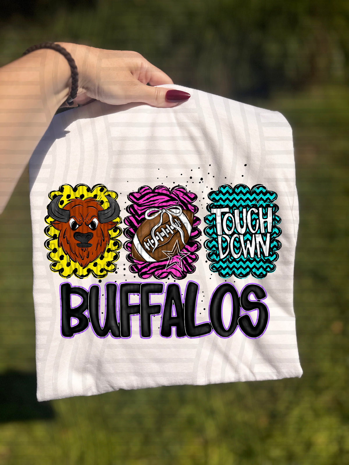 Buffalos Brown Preppy Bright Trio (Caplinger) 113068 DTF transfer