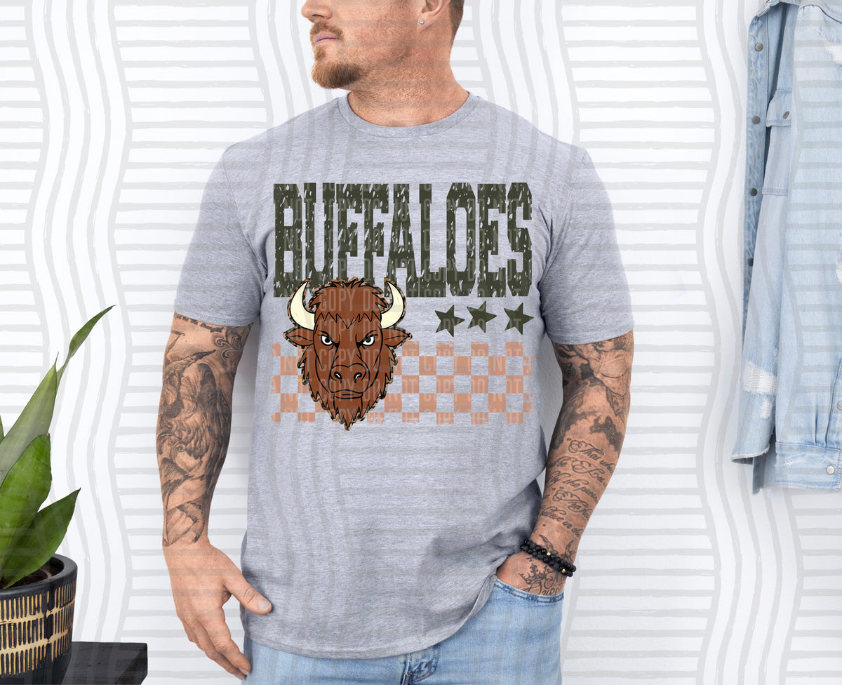 Buffaloes Tan Checker (Caplinger) DTF Transfers