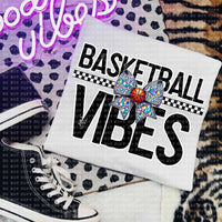 Basketball vibes rhinestone bow (ECHT) 58776 DTF transfer