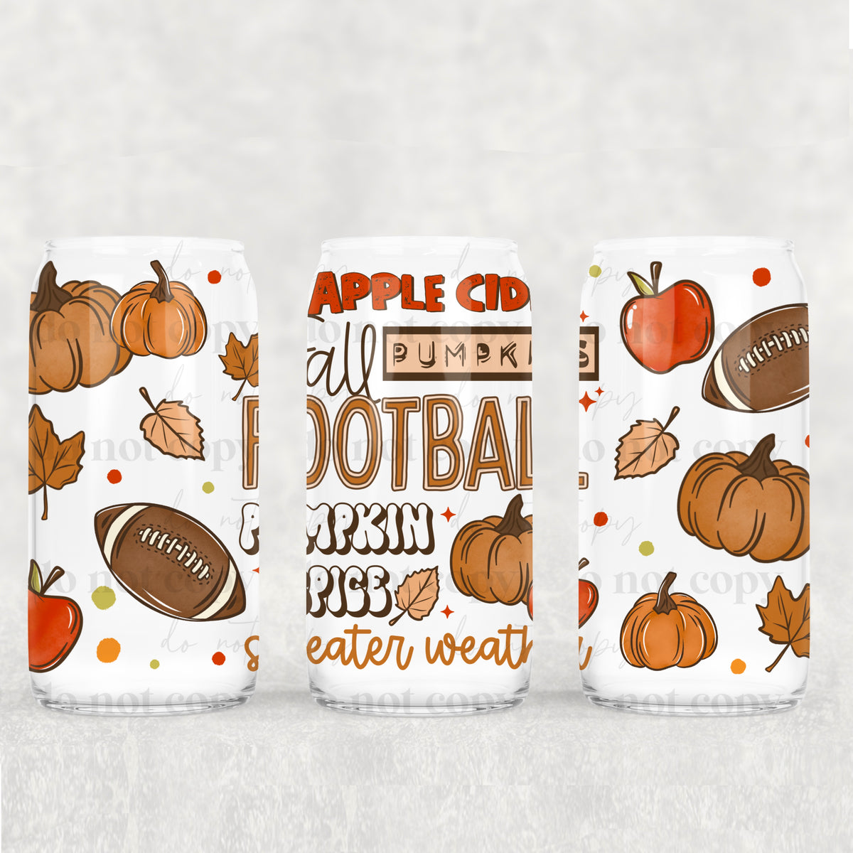 Fall things lists (CSC) UV DTF WRAP