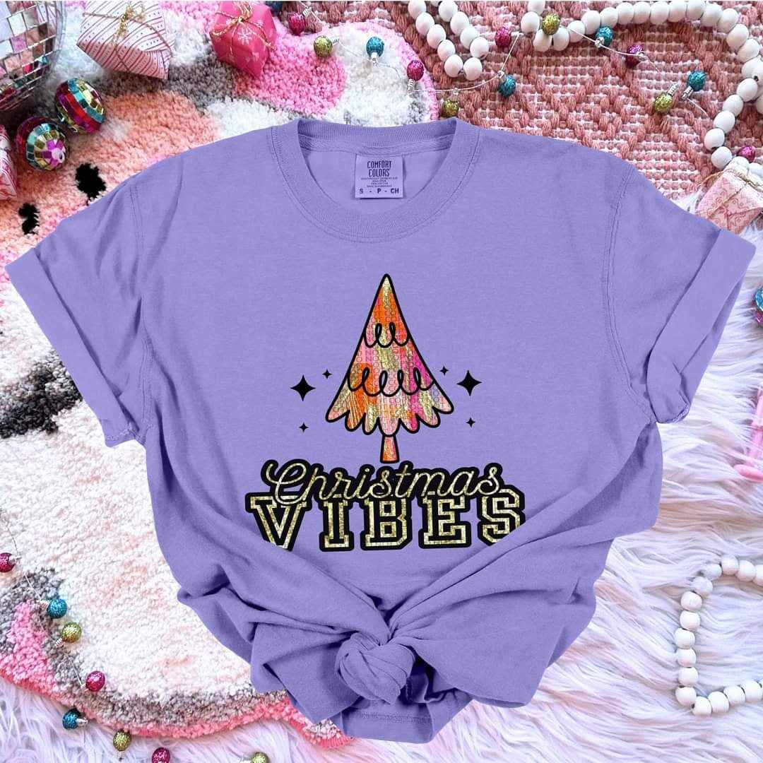 Christmas vibes tree (HW) 64732 DTF transfer