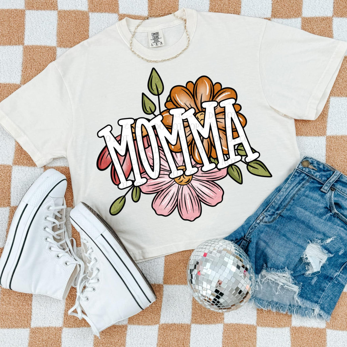 Momma flowers (ABD) 93162 DTF transfer