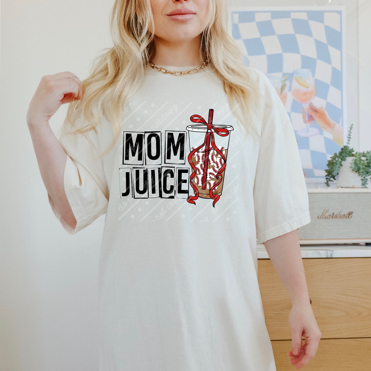Mom Juice baseball (black) (mz) DTF transfer