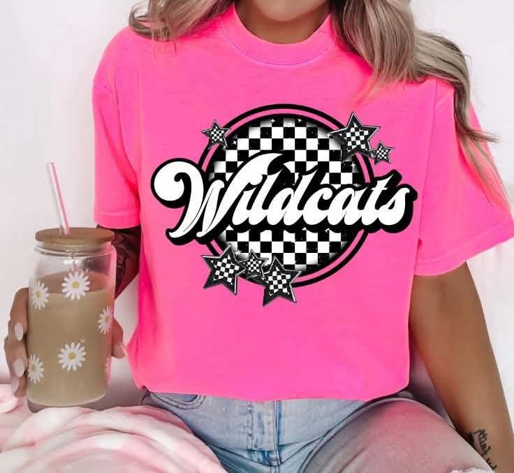 Wildcats checkered circle (S&G) 82357 DTF transfer