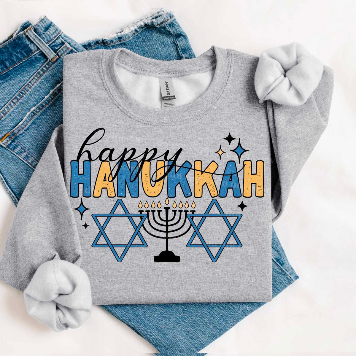 Happy Hanukkah (CSC) 64636 DTF transfer