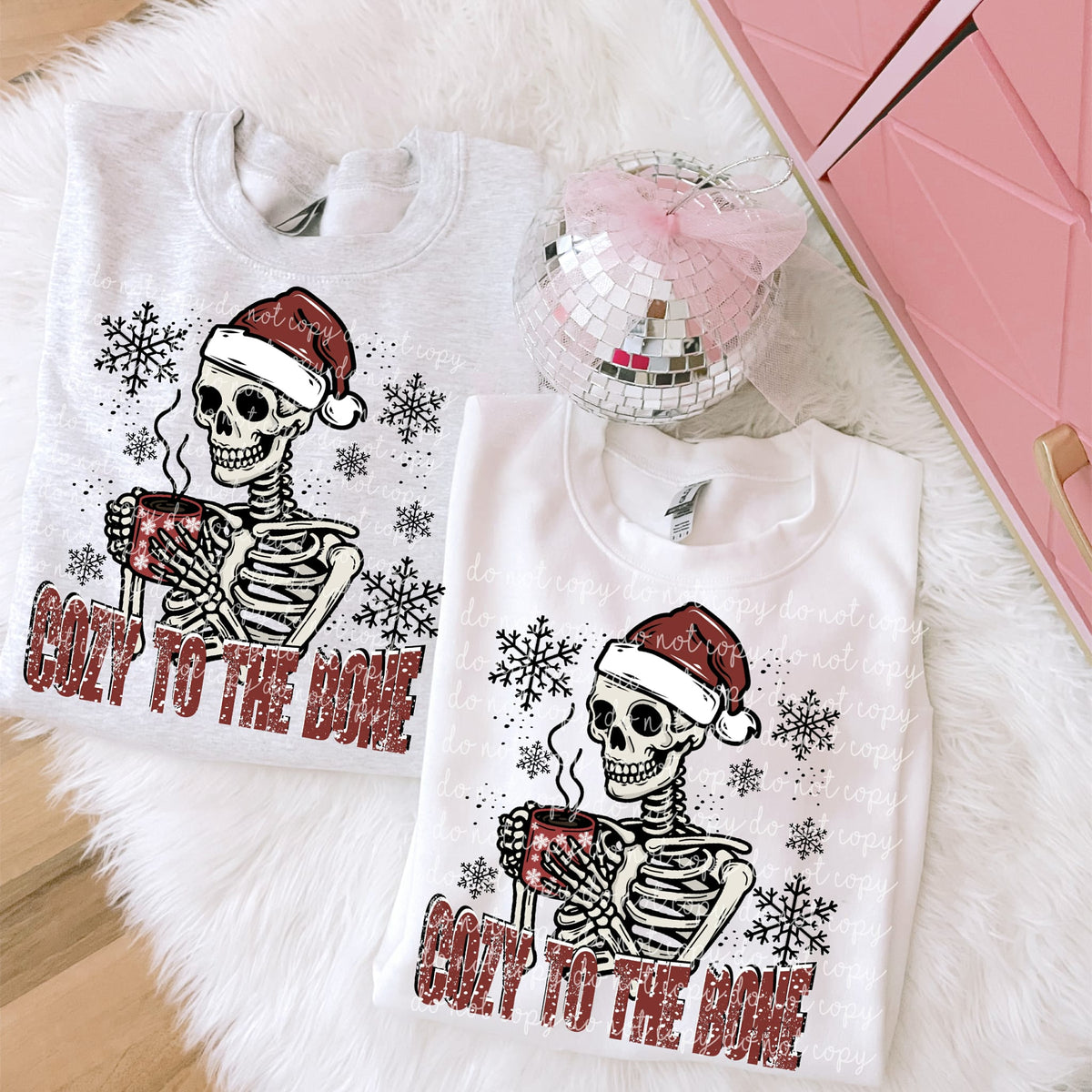 Cozy to the bone skellie 117763 DTF transfer