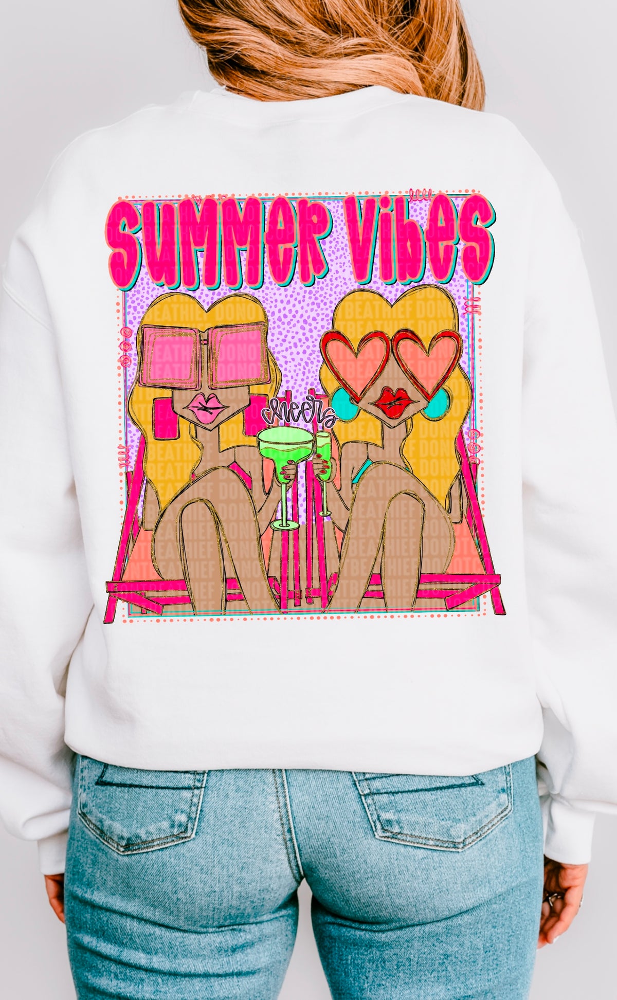 Summer vibes girls 9 106067 DTF transfer