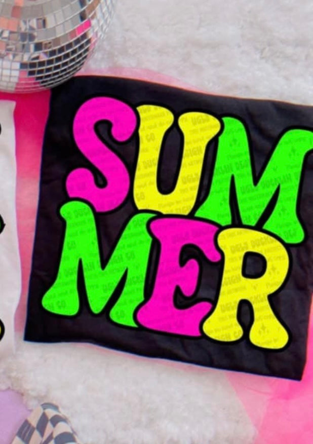 Summer pink yellow green (UD) 99561 DTF transfer