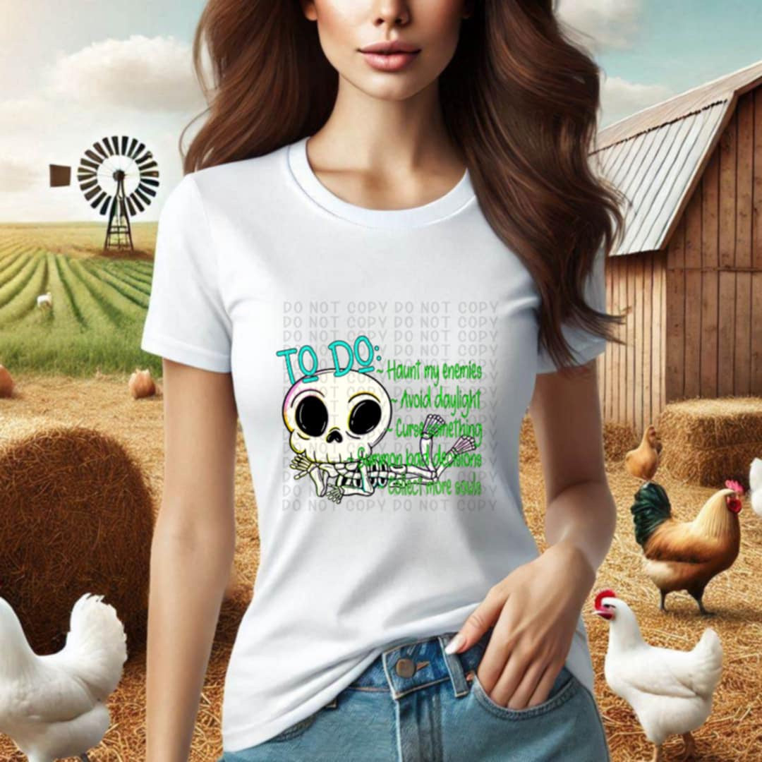 To do: spooky items 93433 DTF transfer