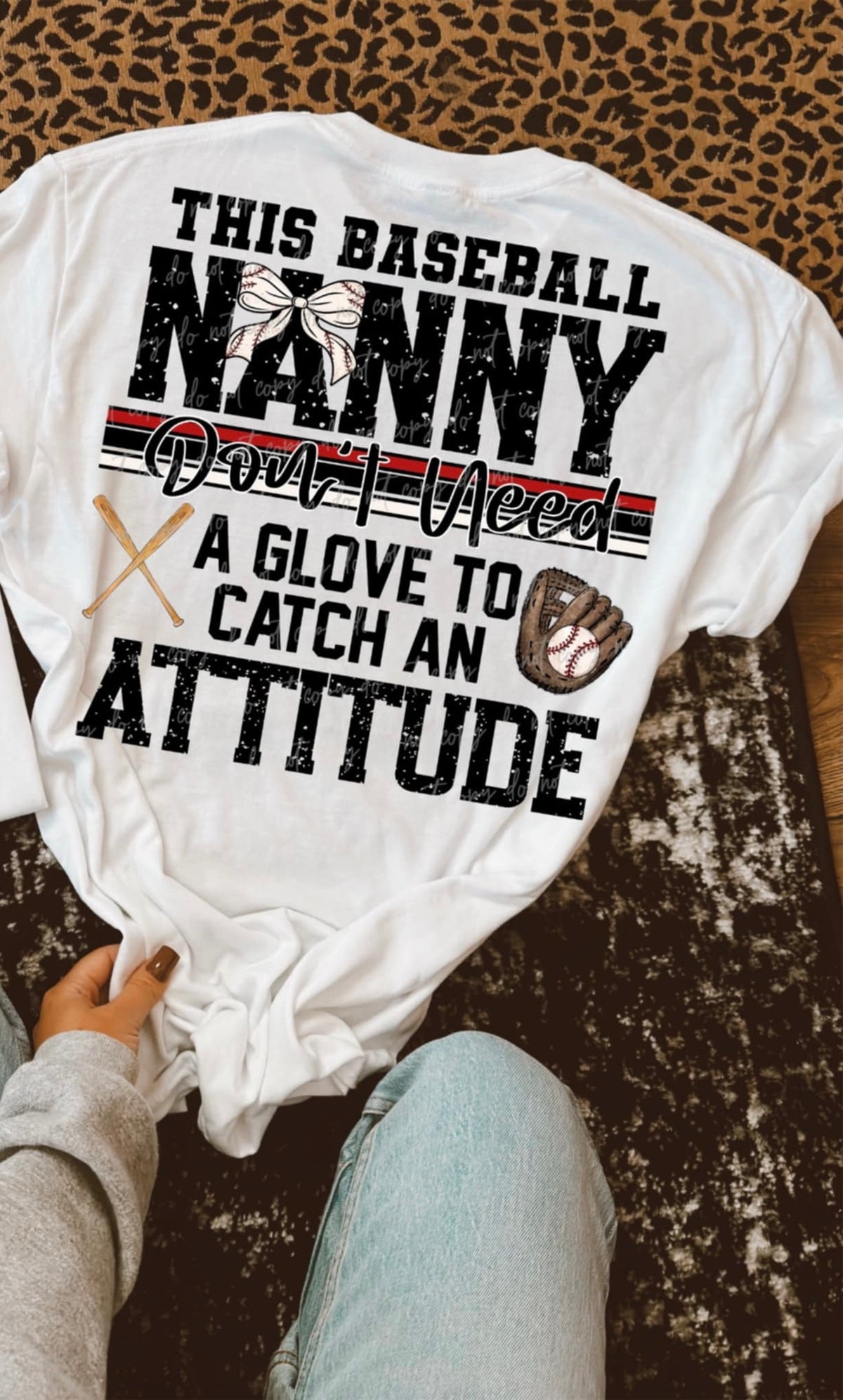 This baseball nanny don’t need a glove to catch an attitude BOW (VIRGO) 90548 DTF transfer
