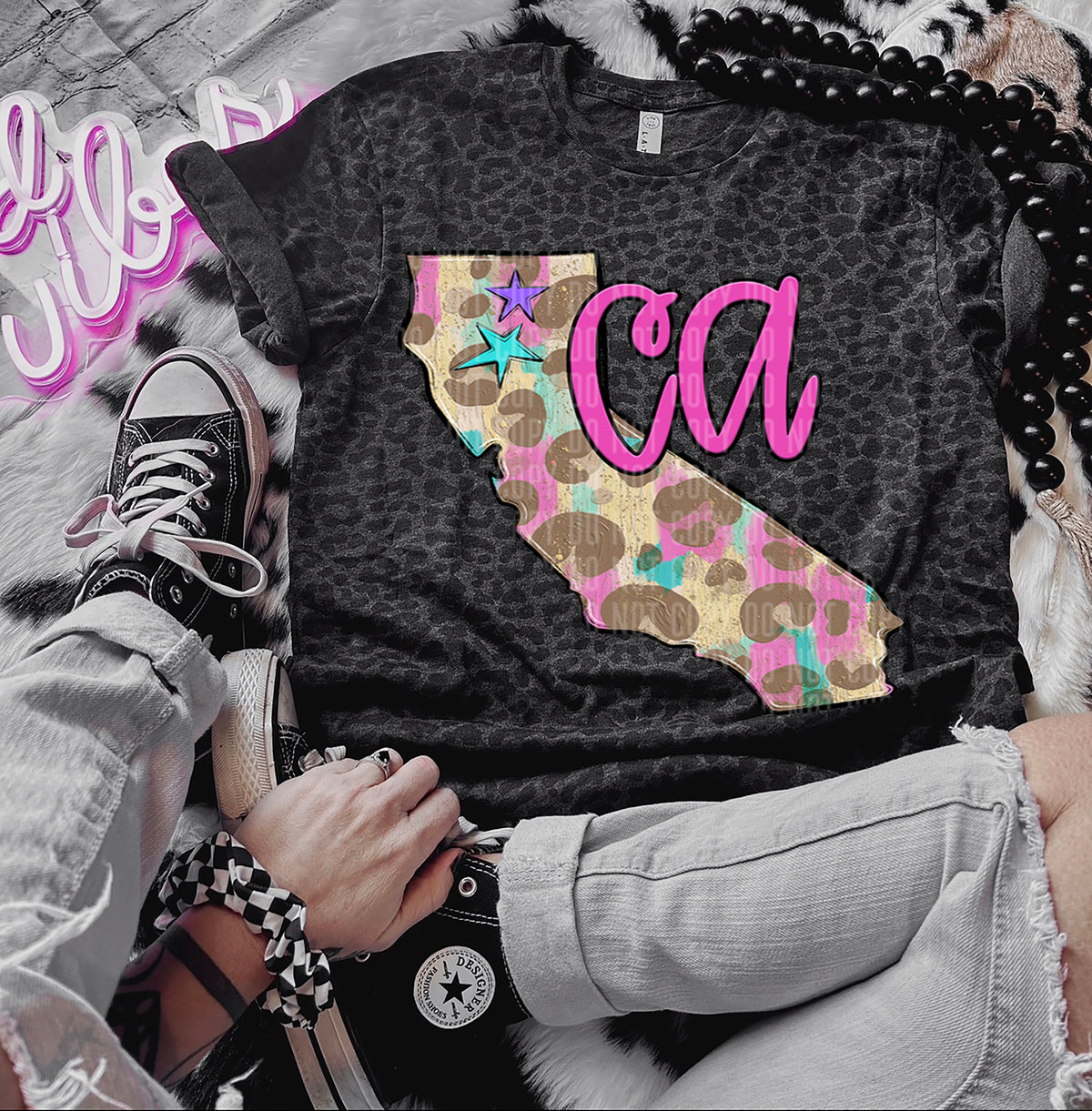 Pink Leopard States (Caplinger) DTF transfers