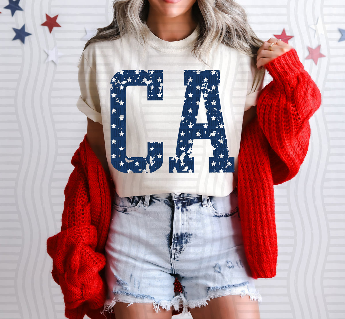CA white stars (Caplinger) dtf transfer