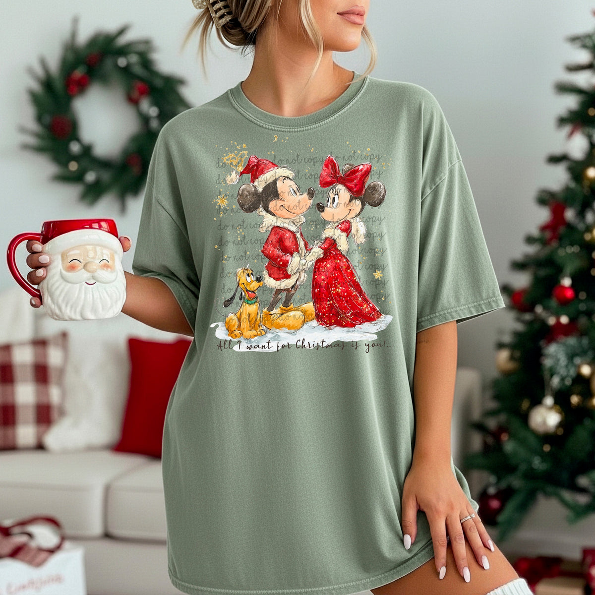All I want for Christmas is you mouse 117448 DTF transfer