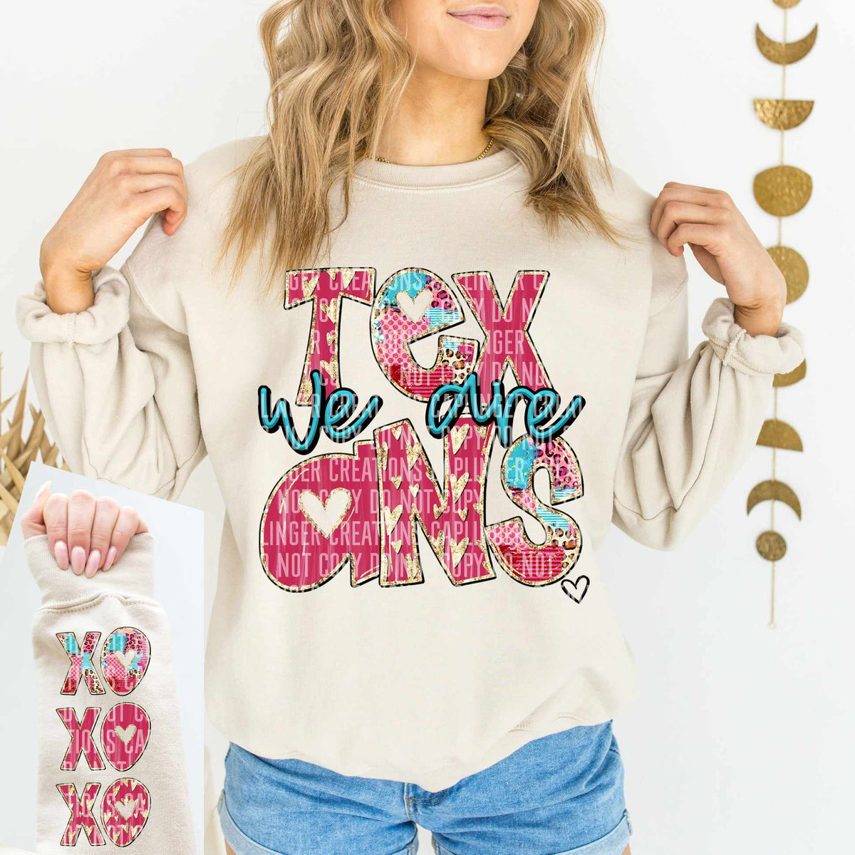 We are Texans valentine filled FRONT (caplinger) 75122 DTF transfer