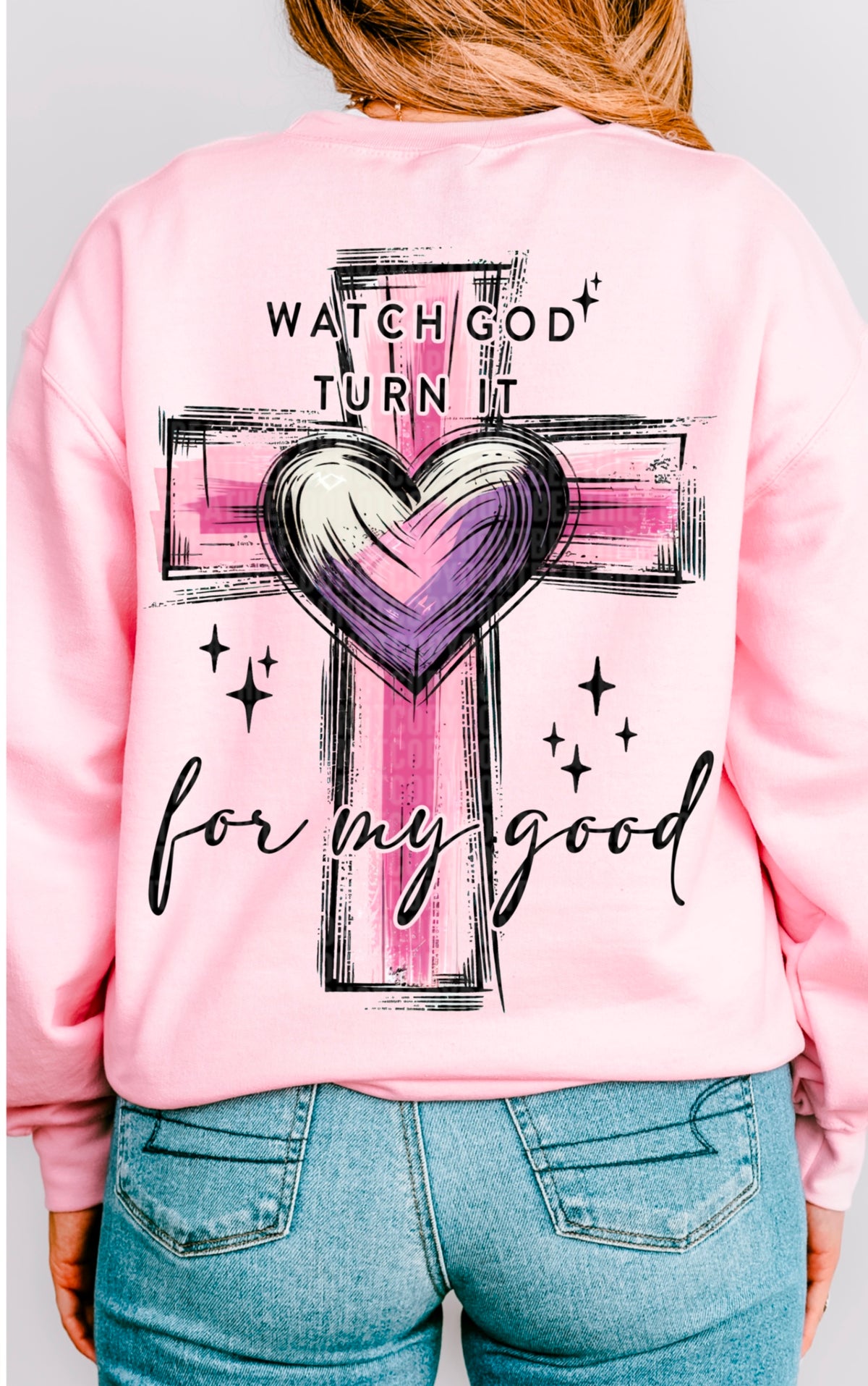 Watch god turn it for my good black font 93389 DTF transfer
