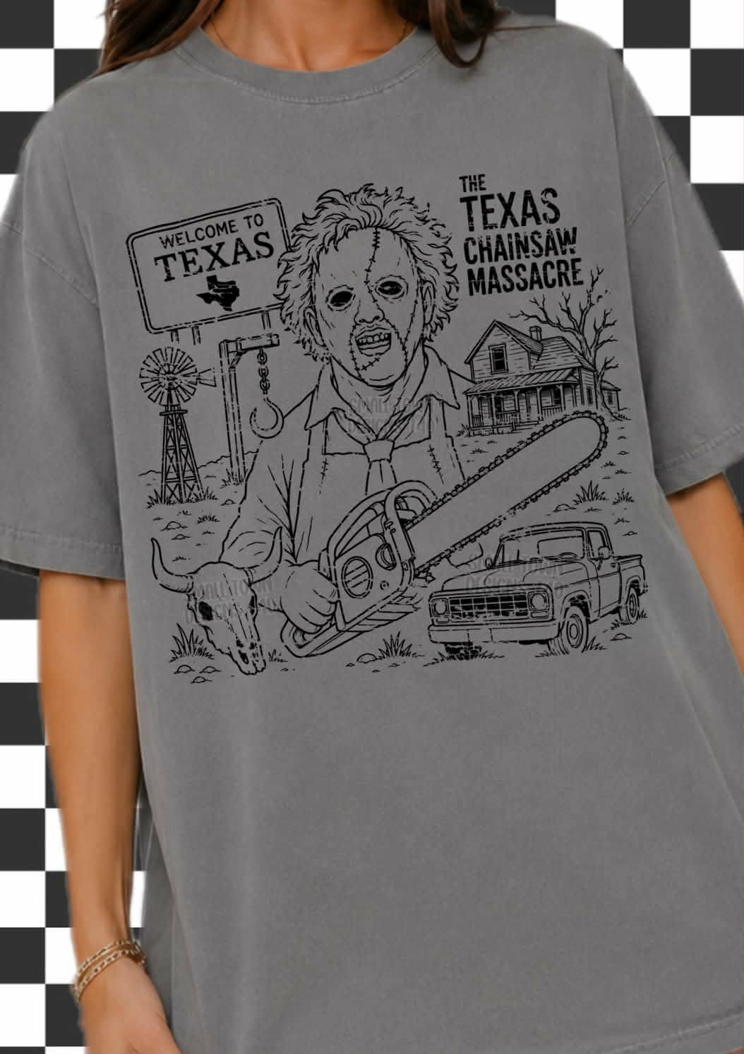 Texas chainsaw BLACK (STD) DTF Transfer