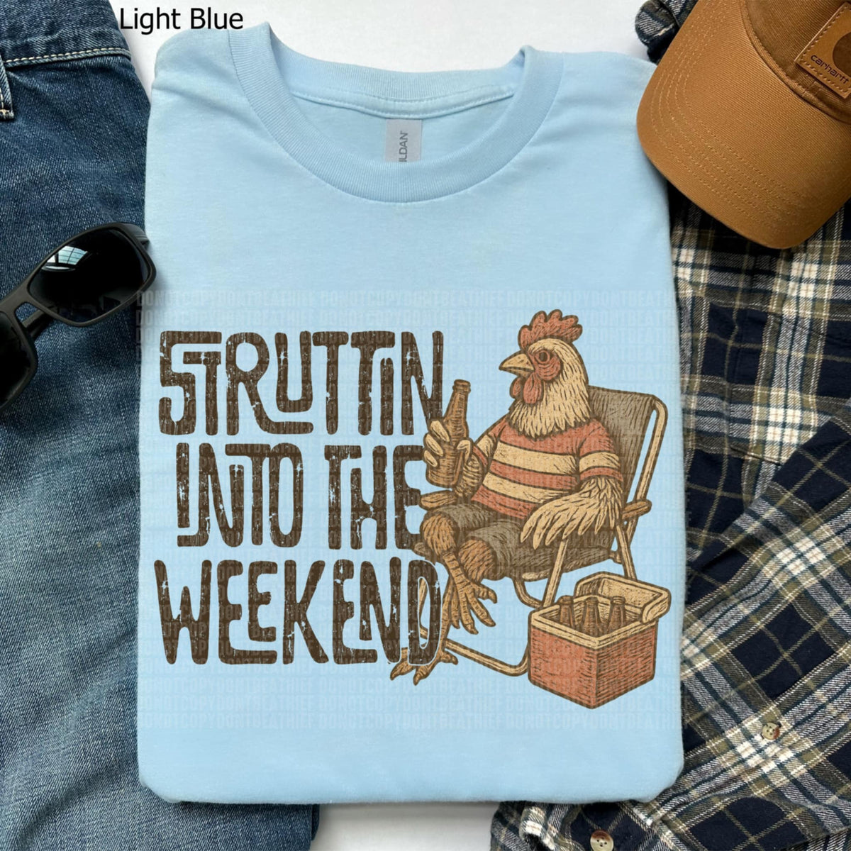 Struttin into the weekend chicken (SDD) 99291 DTF transfer