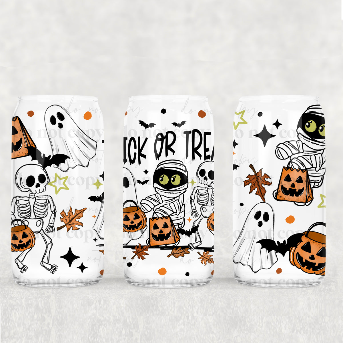 Trick or treat with mummy (CSC) UV DTF Transfer