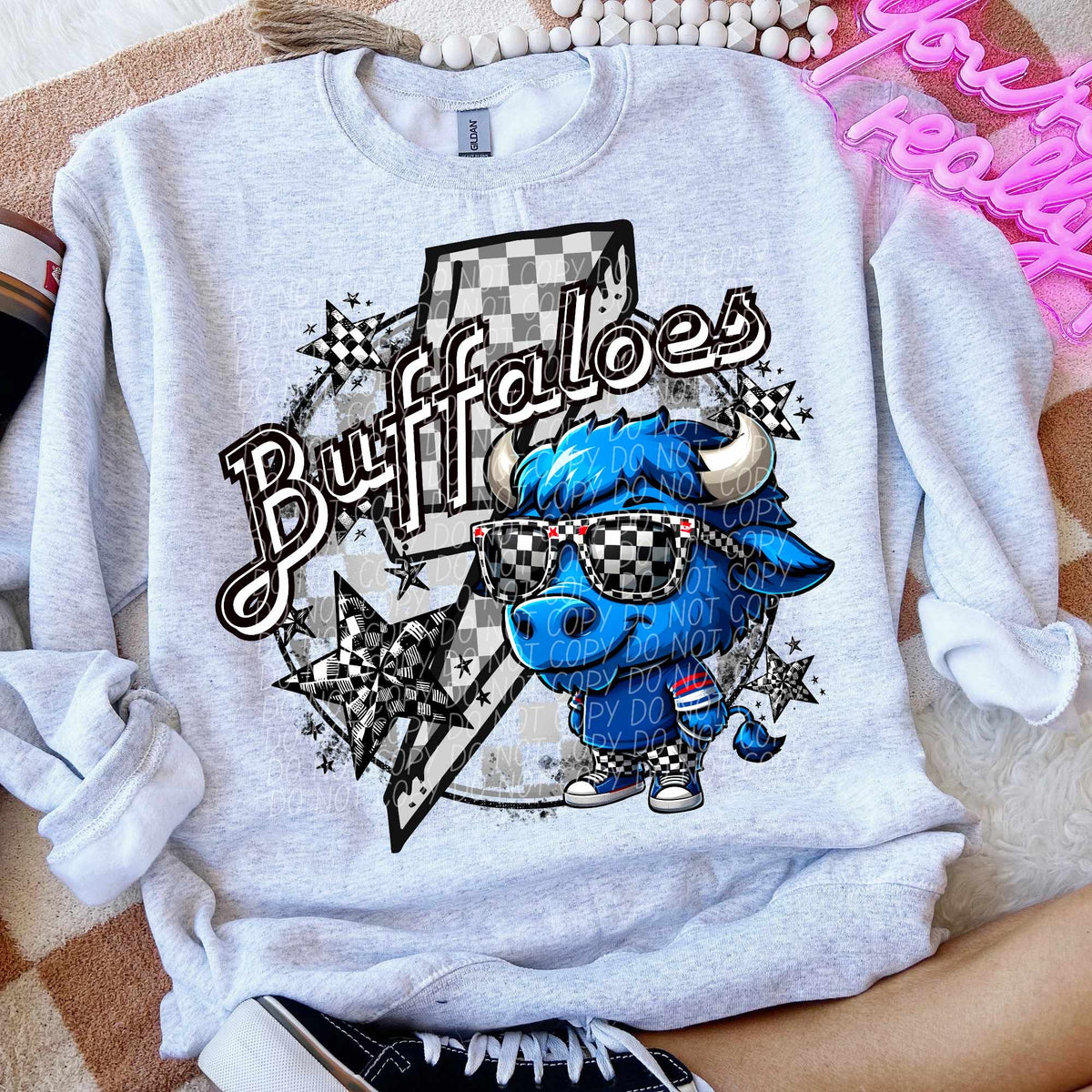 Buffaloes blue animal lightning bolt (CITY) 52481 DTF transfer