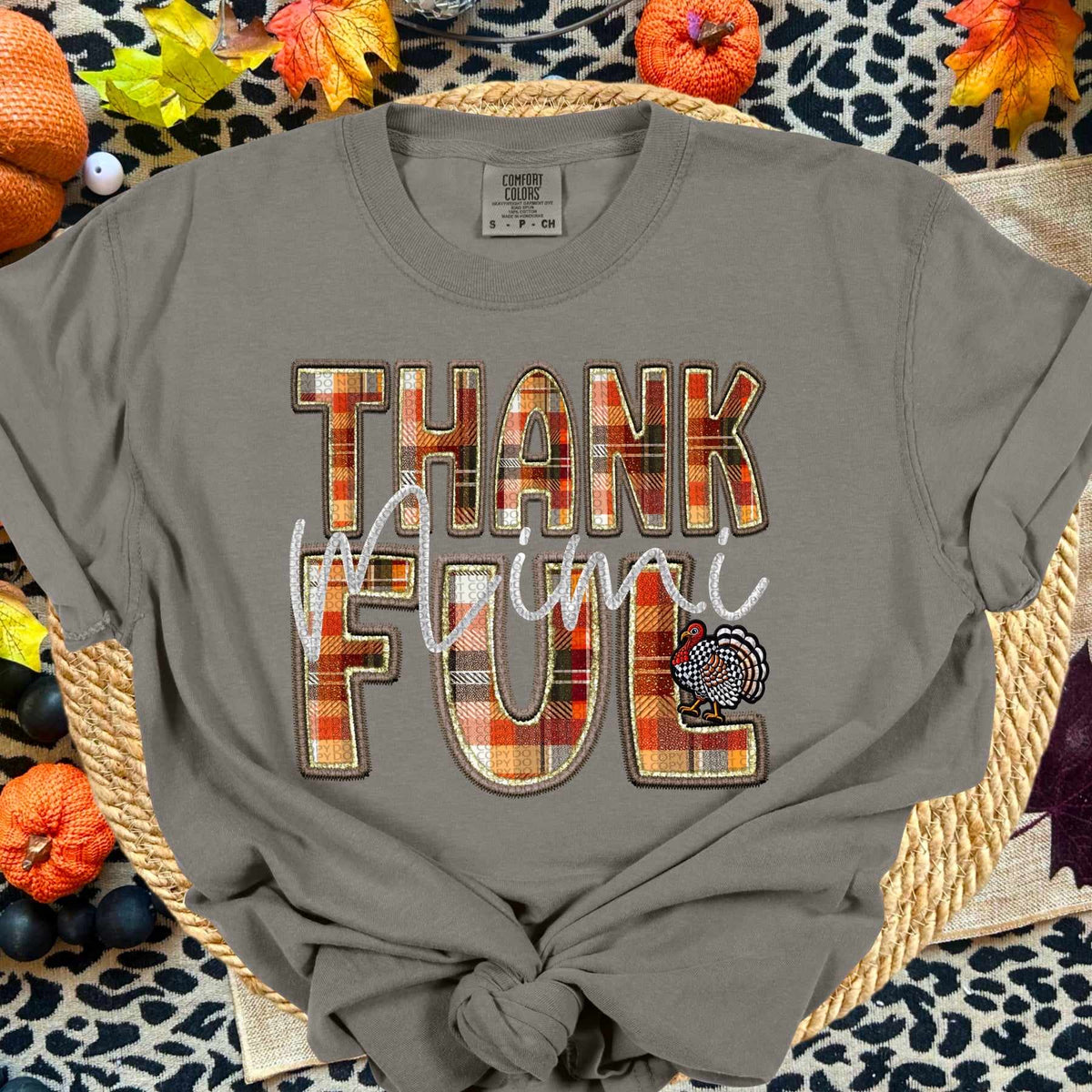 Thankful Mimi plaid font (HW) 62483 DTF transfer