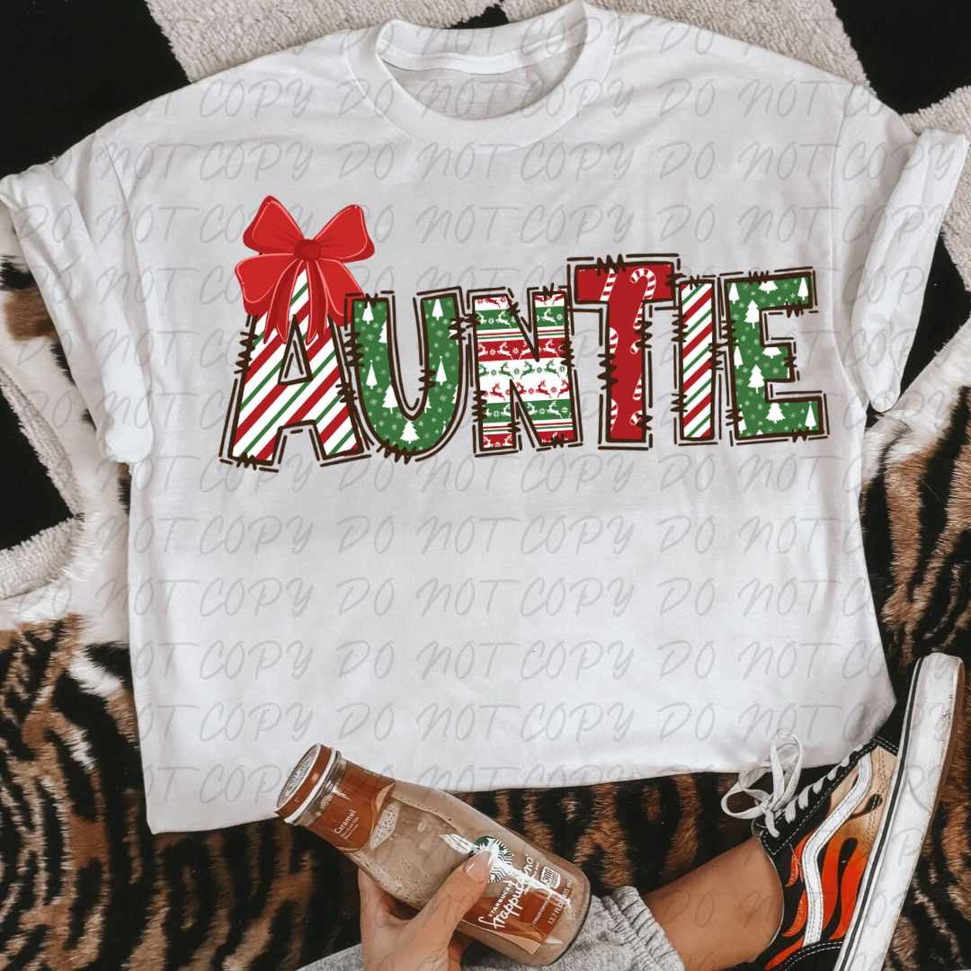 Auntie wrapping paper font (VINTAGE) 64169 DTF transfer