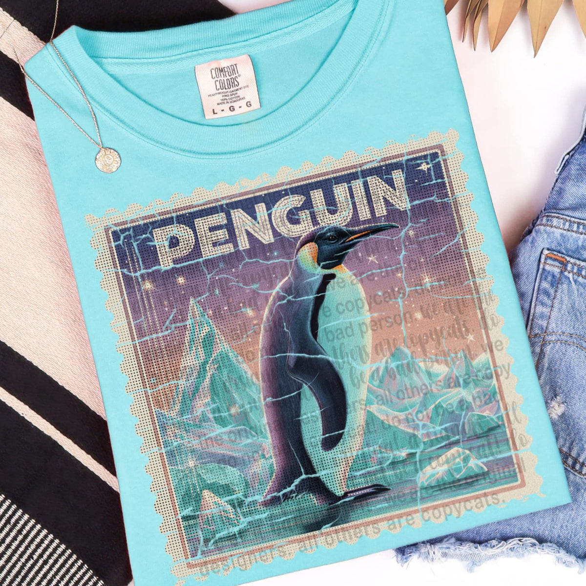 Penguin stamp (TTD) 107266 DTF transfer