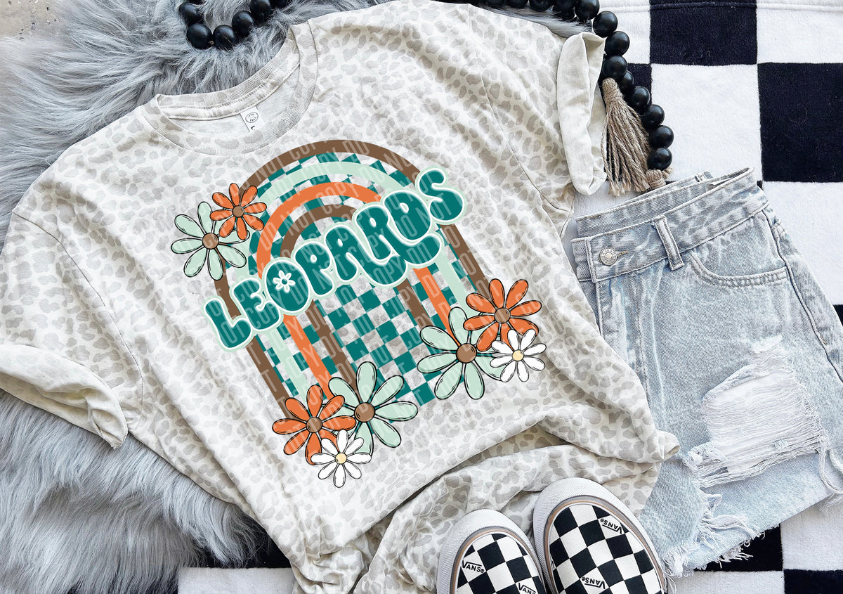 Floral Arch Mascot Leopards 49286 DTF TRANSERS