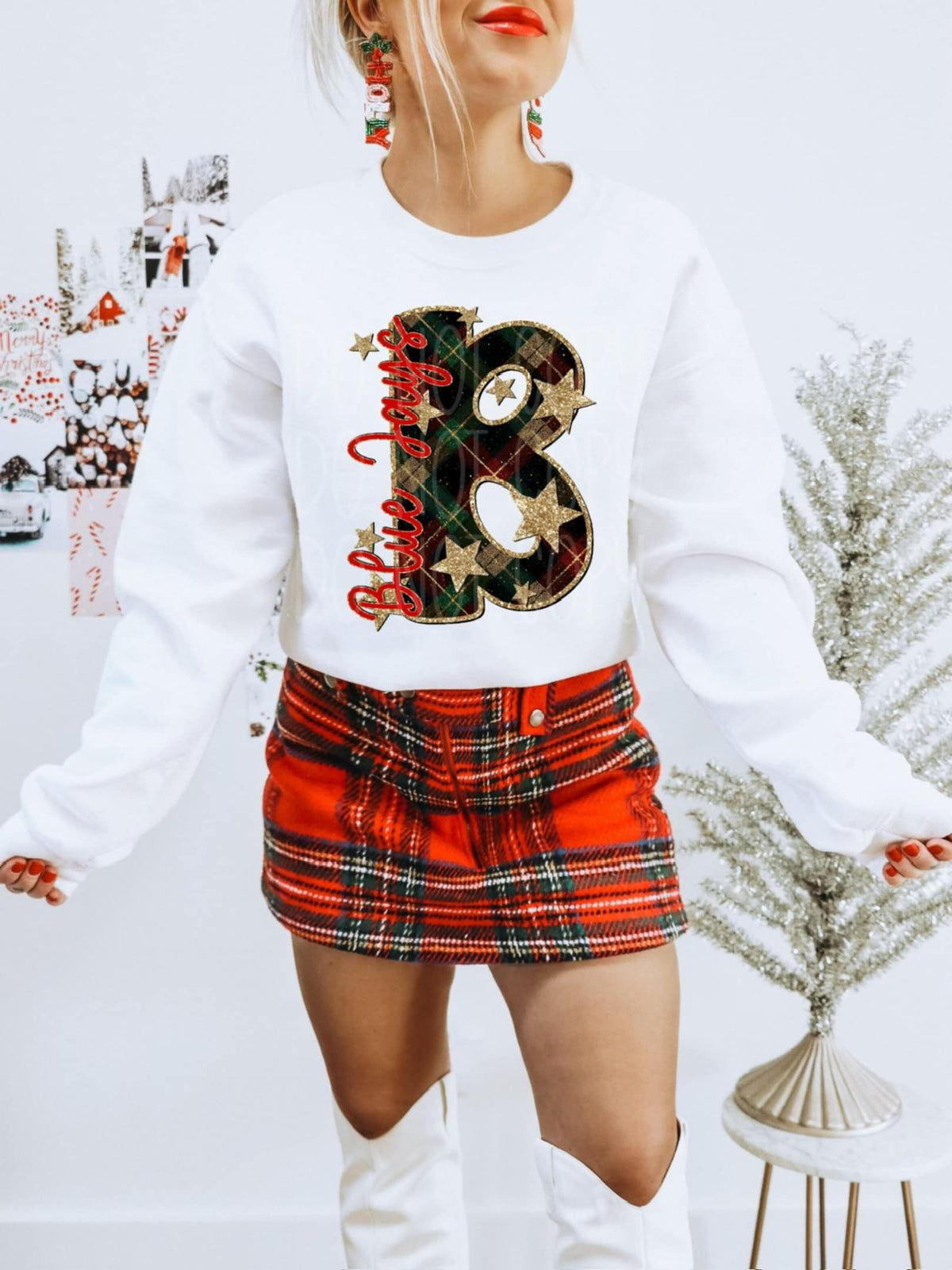 Blue Jays plaid and gold stars (PH) DTF Transfers