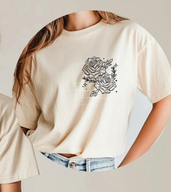 Black rose pocket (CSC) 100353 DTF transfer