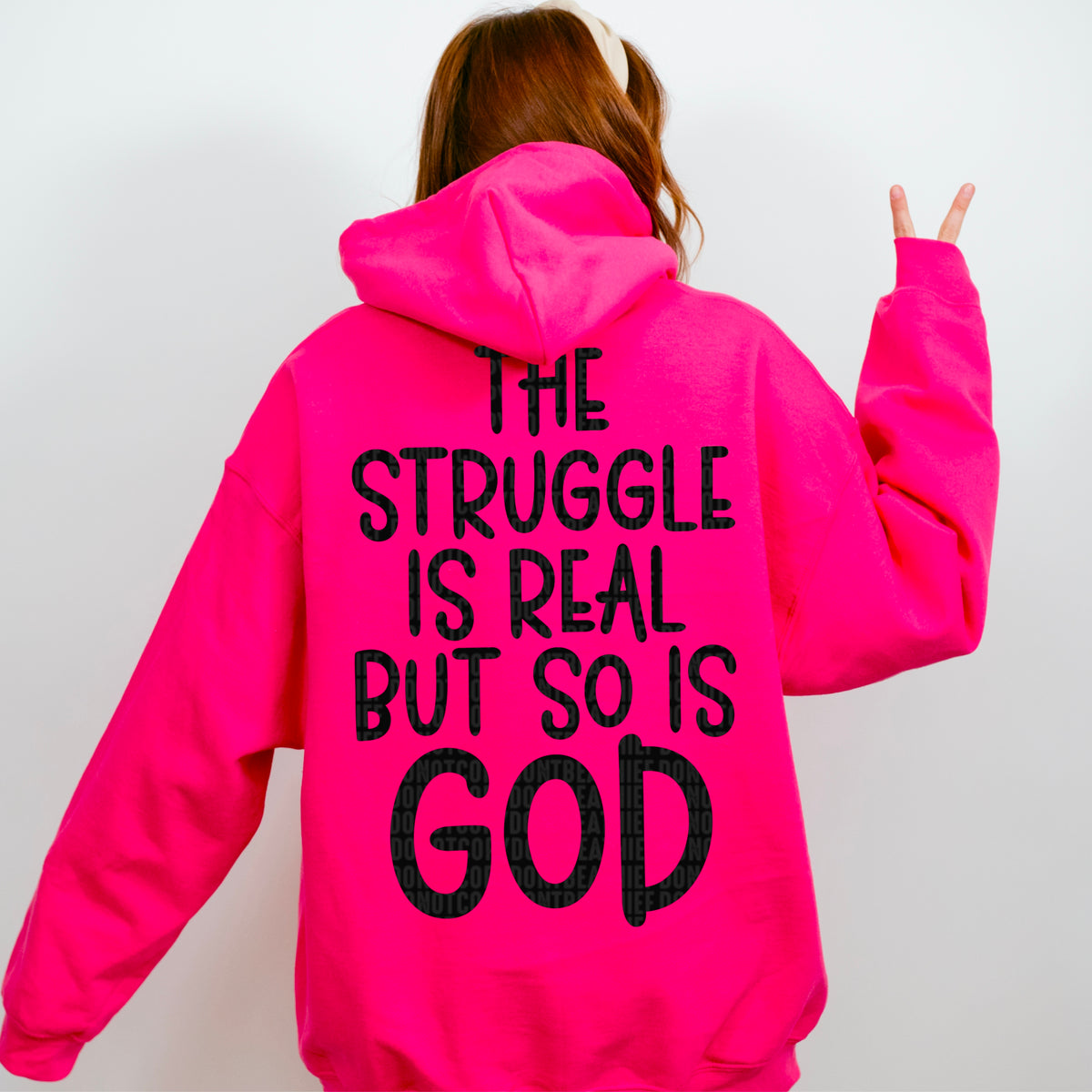 The struggle is real but so is god (SDD) 95758 DTF transfer